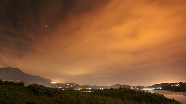 日落至夜，时光流逝视频素材