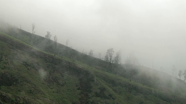 印度尼西亚爪哇伊真火山周围景色视频素材