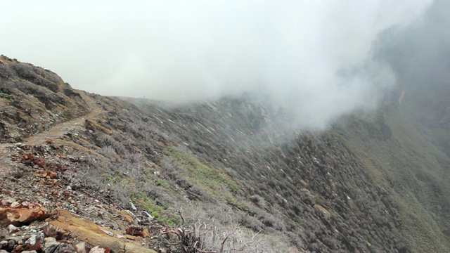 WS伊真火山环境/伊真，爪哇，印度尼西亚视频素材