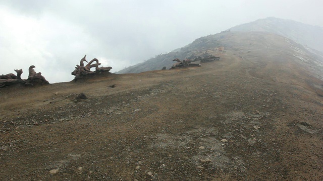 WS伊真火山环境/伊真，爪哇，印度尼西亚视频素材