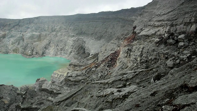 泛美火山裂口/ Ijen火山，印度尼西亚爪哇岛视频素材