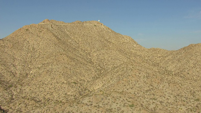 WS鸟瞰图Sierra de Cristo Rey市/新墨西哥州，美国视频素材