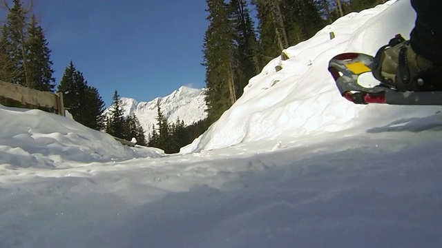 在高山景观中穿雪鞋视频素材