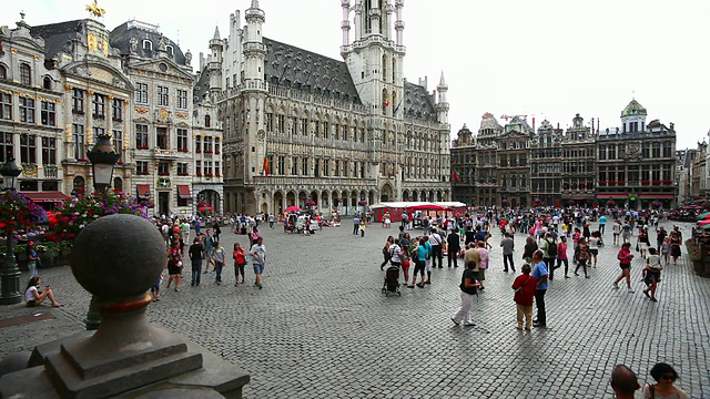 布鲁塞尔的WS大广场(Grote Markt)视频素材