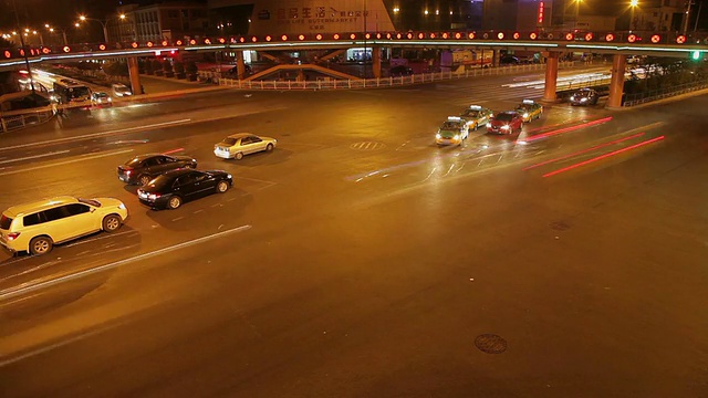 中国陕西西安大雁塔WS T/L夜景视频素材