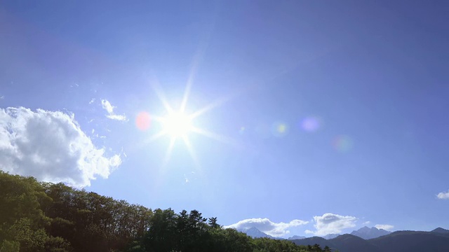 WS T/L在飞田山/白波，长野县，日本视频素材