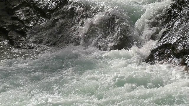 落水白水特写(可循环)视频素材