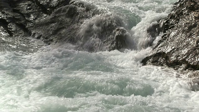 落水白水特写(可循环)视频素材