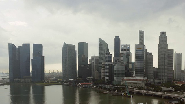 WS TL雨穿过新加坡天际线视频素材