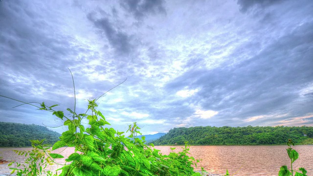 云景运动在山和湖视频素材