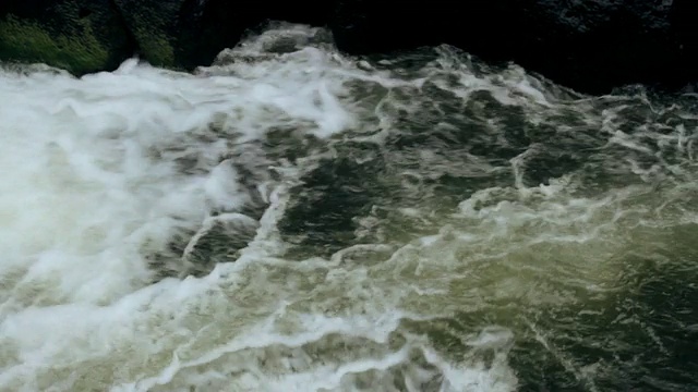 ECU PAN Detail of Stream / Kapaa，考艾岛，夏威夷，美国视频素材