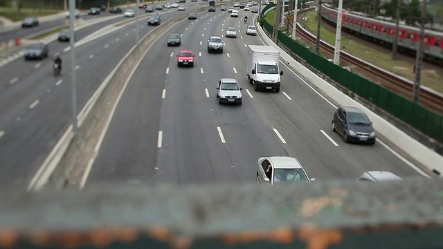 WS街道和汽车/圣保罗，巴西视频素材