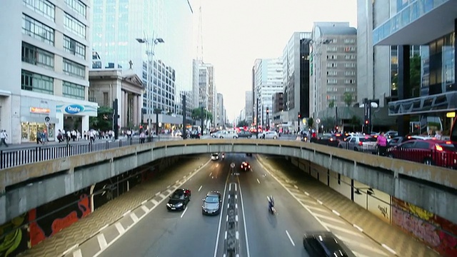 那是巴西的Avenida paulista / Sao Paulo视频素材