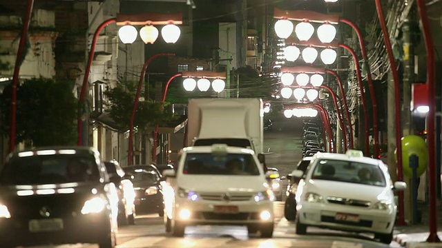 巴西圣保罗Bairro da liberdade街区日本街区视频素材