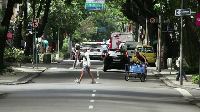 MS R/F Streets os Leblon neighborhood /里约热内卢de Janeiro，巴西视频素材