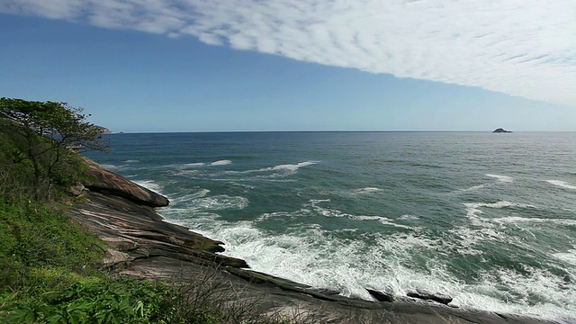 WS PAN普拉亚de Sao Conrado Sao Beach /里约热内卢de Janeiro，巴西视频素材