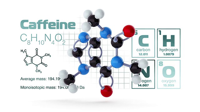 分子的咖啡因视频素材
