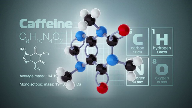 分子的咖啡因视频素材