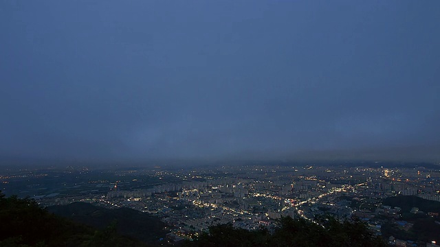 日落时分的仁川城市景观/仁川，韩国视频素材