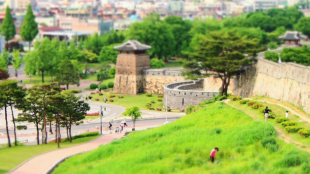 水原华城城(联合国教科文组织遗产)/水原，韩国，京畿道视频素材