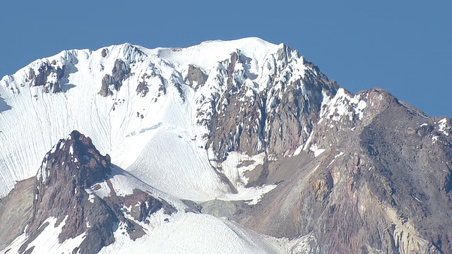 胡德山雪峰的CU视频素材