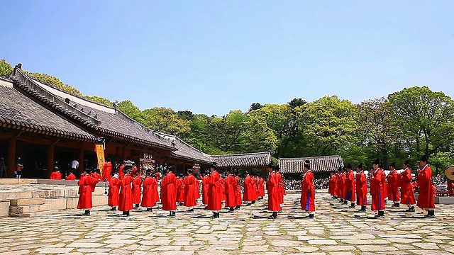 WS观照宗庙(非物质文化遗产)祖传仪式/首尔，韩国视频素材