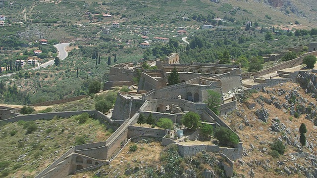 pirgos palamidi在Nafplio / Nafplio，伯罗奔尼撒，希腊拍摄视频素材