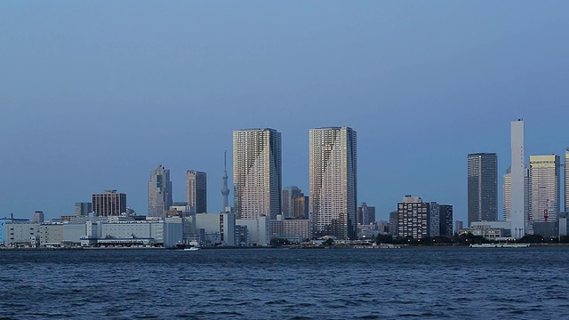 东京湾地区与城市景观/港口市，日本东京视频素材