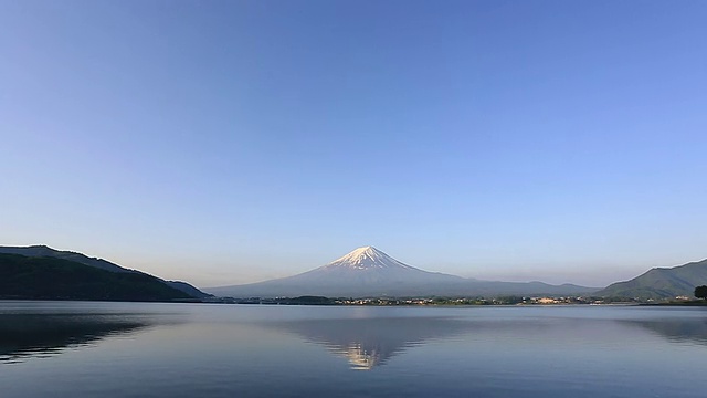 富士山和川口湖的蓝天/藤吉田，山ashi，日本视频素材