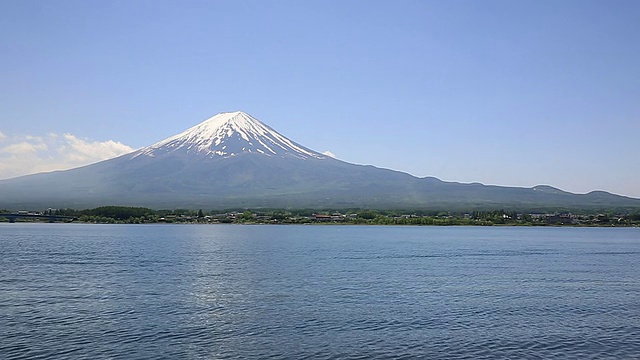 富士山和川口湖的蓝天/藤吉田，山ashi，日本视频素材