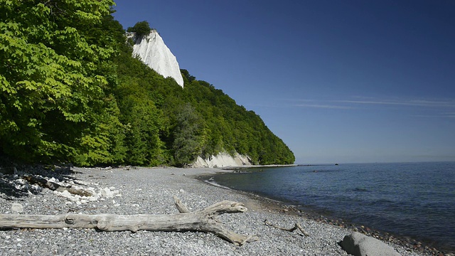 Konigsstuhl, Stubbenkammer海岸白垩悬崖，Jasmund国家公园，联合国教科文组织世界遗产/ Sassnitz，鲁根/梅克伦堡-西波美拉尼亚，德国视频素材