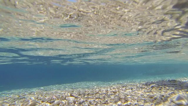 高清慢动作:海浪的分裂水平视频素材