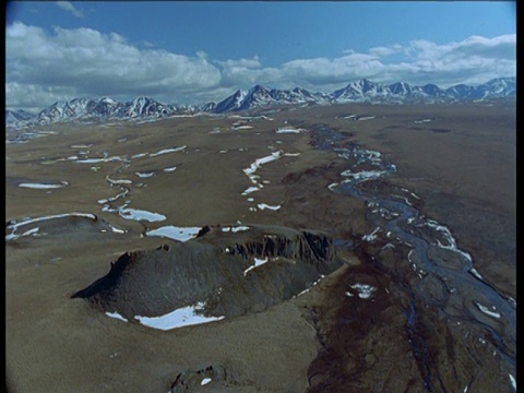 平顶山和山地景观，费尔班克斯，阿拉斯加视频素材