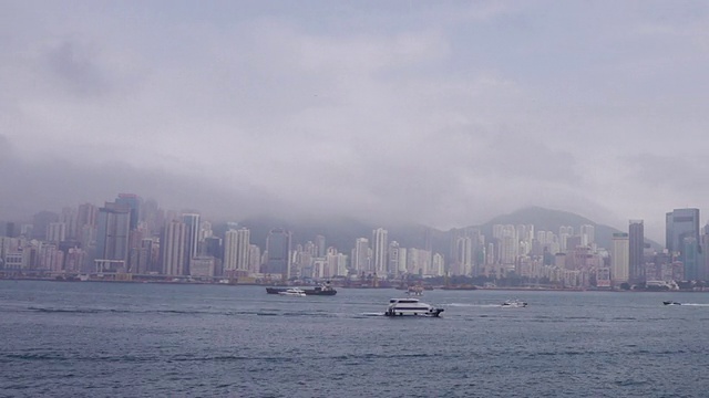 香港天际线时光流逝日。视频素材