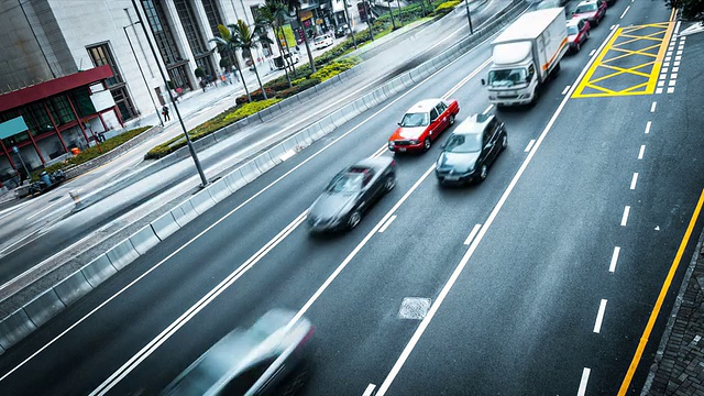 繁忙的高速公路上,时间流逝视频素材