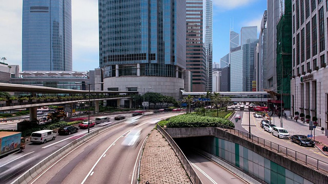 T/L WS LA The View of city and street /香港，中国视频素材