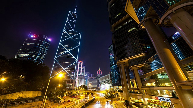 T/L WS LA The View of city and street /香港，中国视频素材