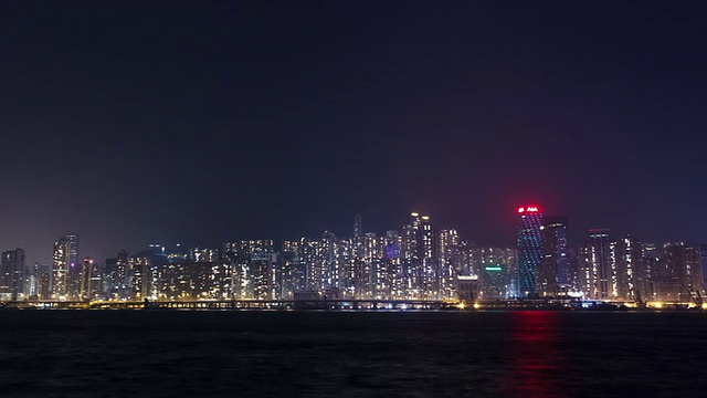 T/L WS PAN城市夜景/香港，中国视频素材