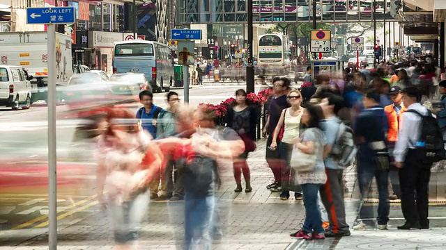 T/L MS繁忙拥挤的交通/中国香港视频素材