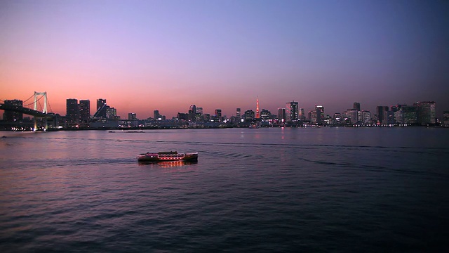 日本东京湾夜景视频素材