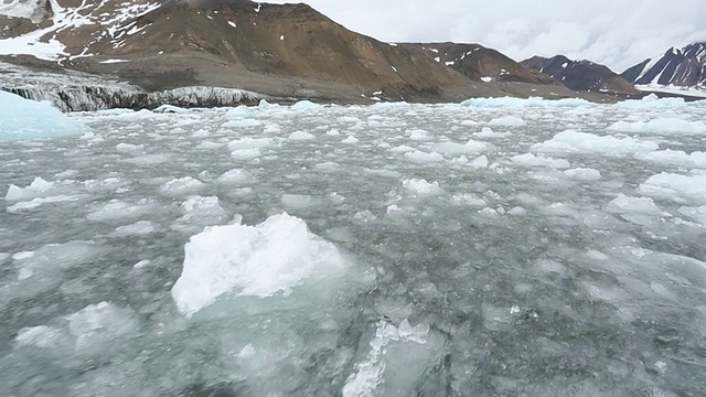 冰川和冰的海洋视频素材