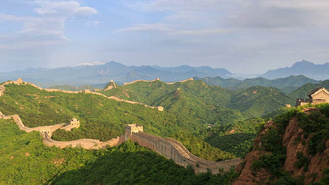 T/L WS HA PAN日出在长城/北京，中国视频素材