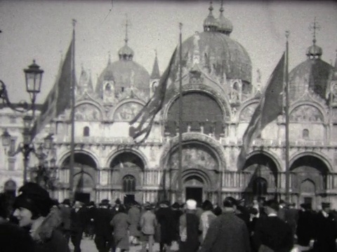 1929年威尼斯的时尚和街头生活视频素材