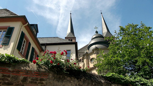 MS Shot of Dom (cathedral) /特里尔，莱茵兰普法尔茨，德国视频素材