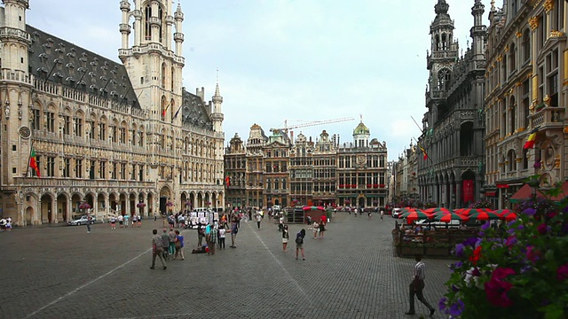 T/L Grand-Place (Grote Markt)在布鲁塞尔视频素材