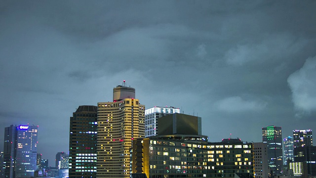 电汇，日本东京夜景。视频素材