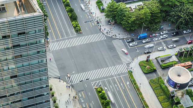 T/L LS HA十字路口鸟瞰图/深圳，中国视频素材