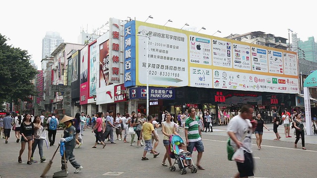 中国广州北京路WS步行街视频素材