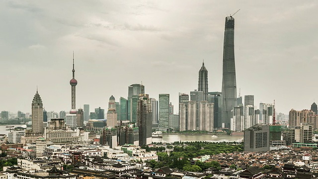 T/L WS HA PAN View of Shanghai Skyline /中国上海视频素材