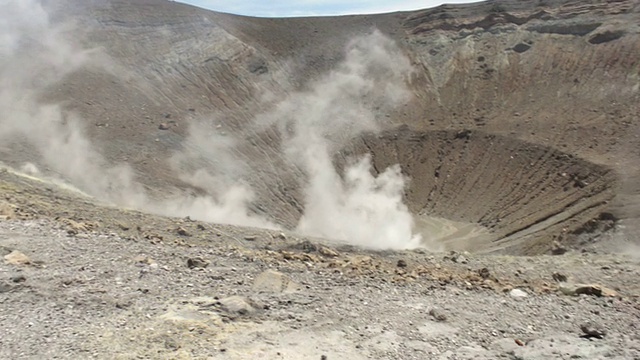 风之岛上的火山窝视频素材